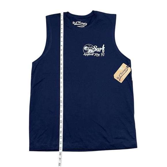 2 -Piece Bundle U S Vintage Men's Red & Blue Sleeveless Tank Top Size: Large - Picture 8 of 9